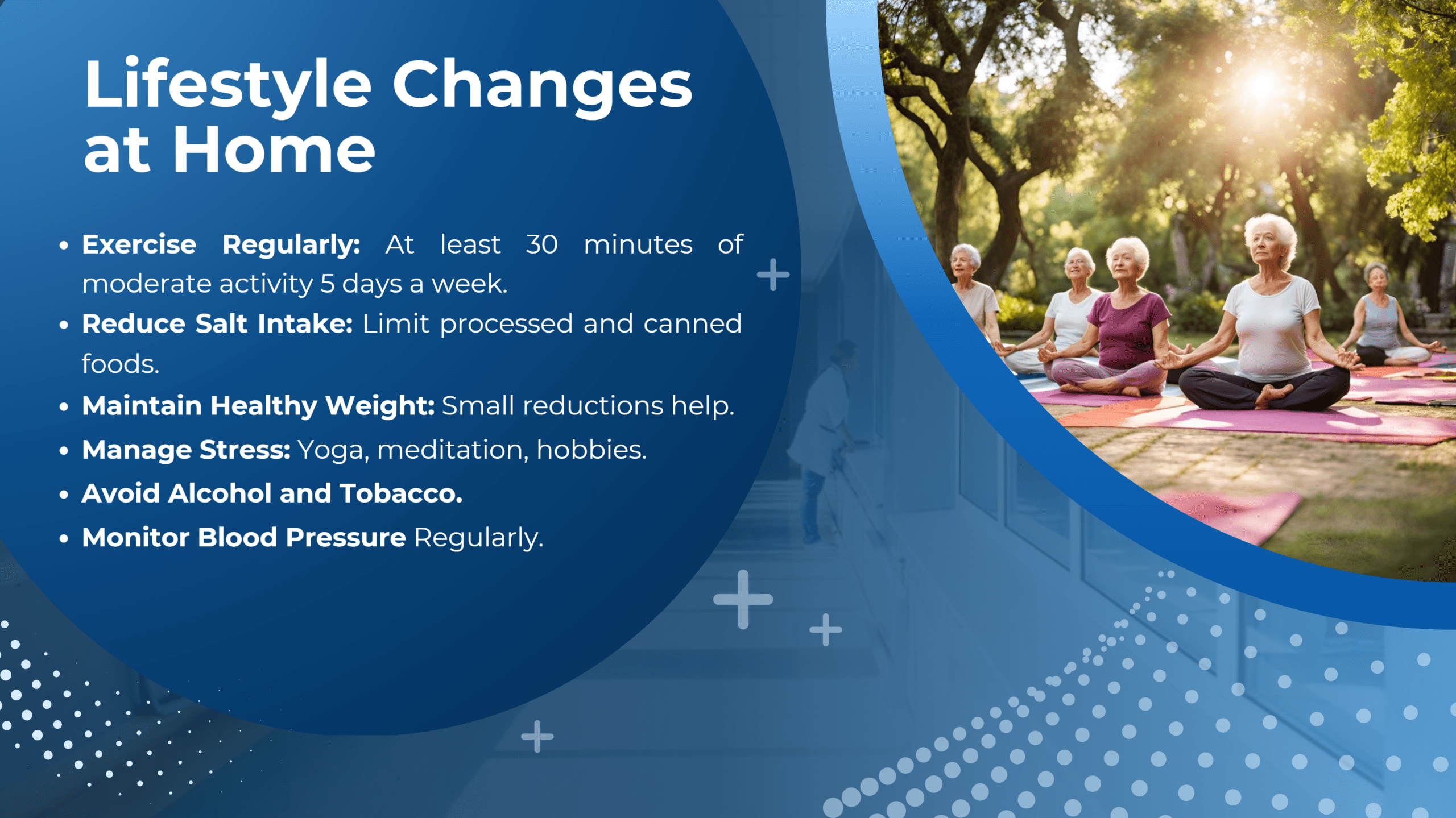 Lifestyle changes for better health