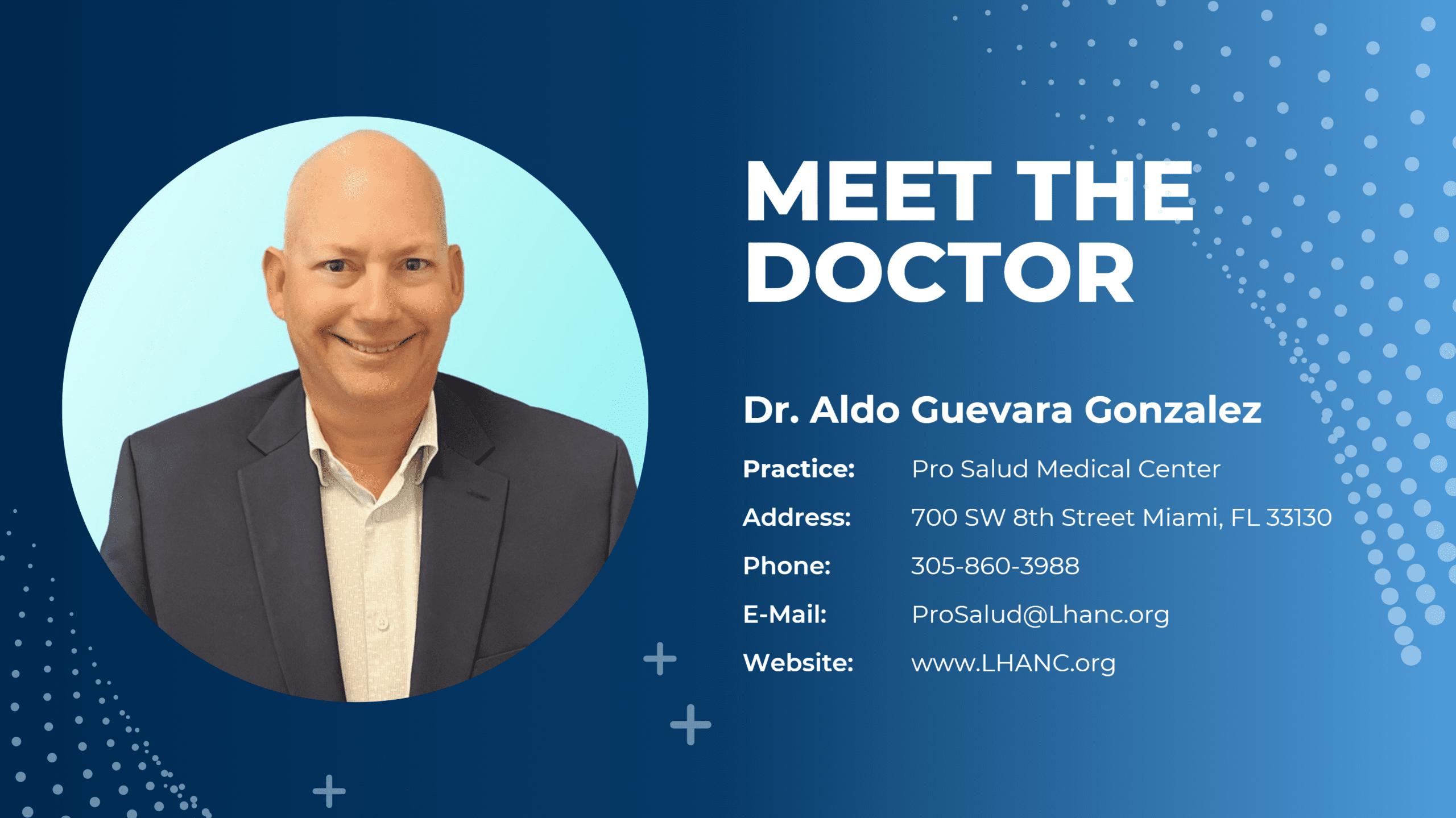 Meet the doctor promotional card