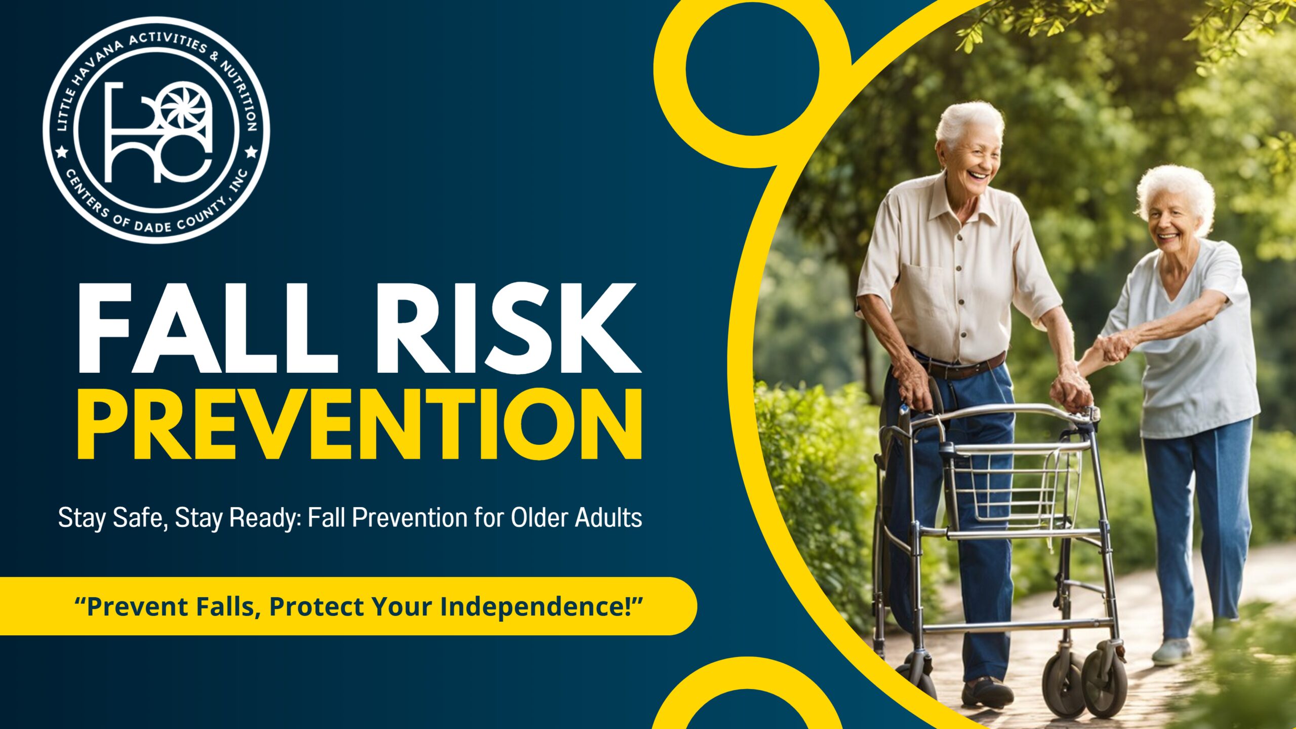 Fall risk prevention awareness poster