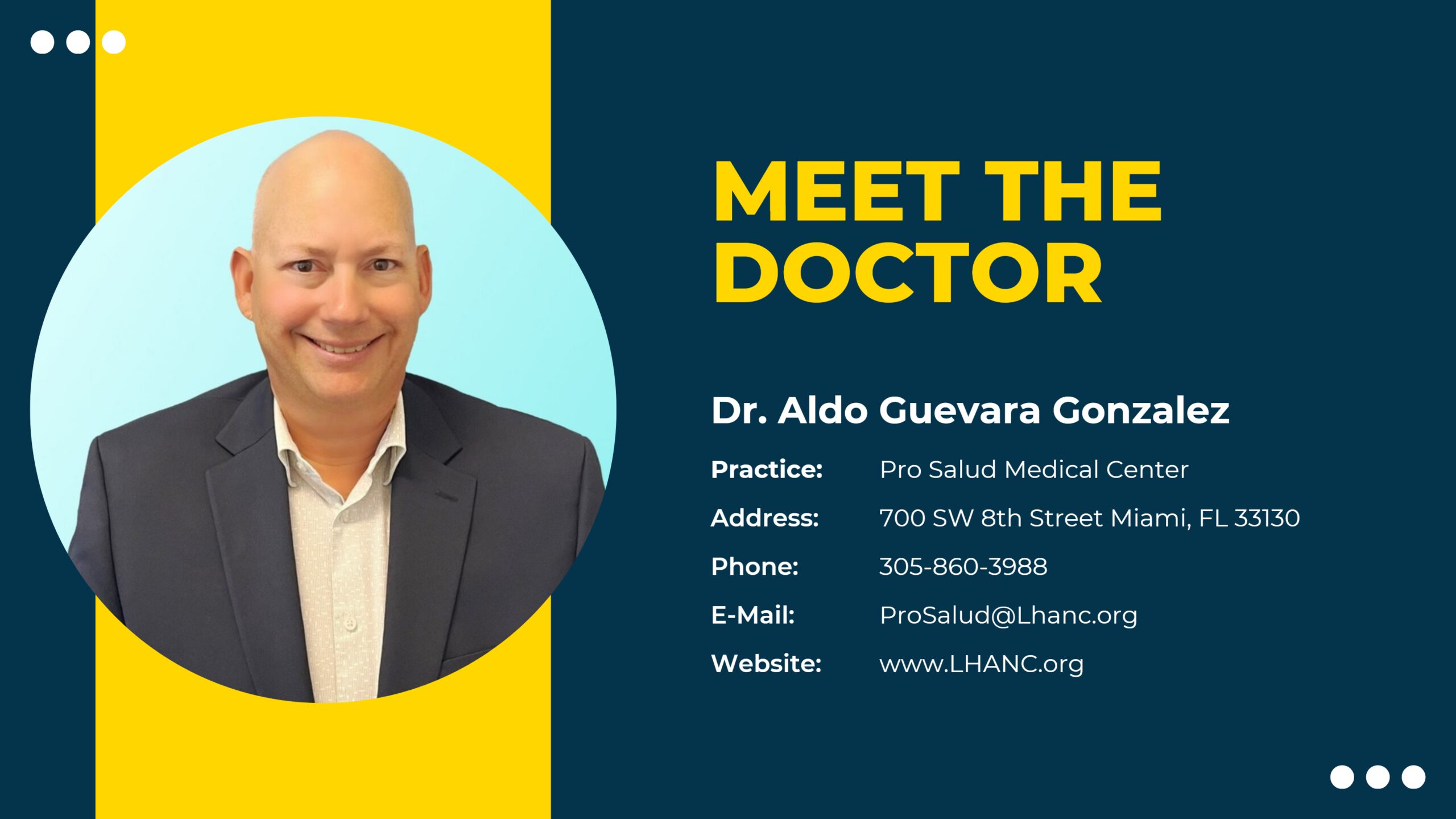 Professional doctor introduction card