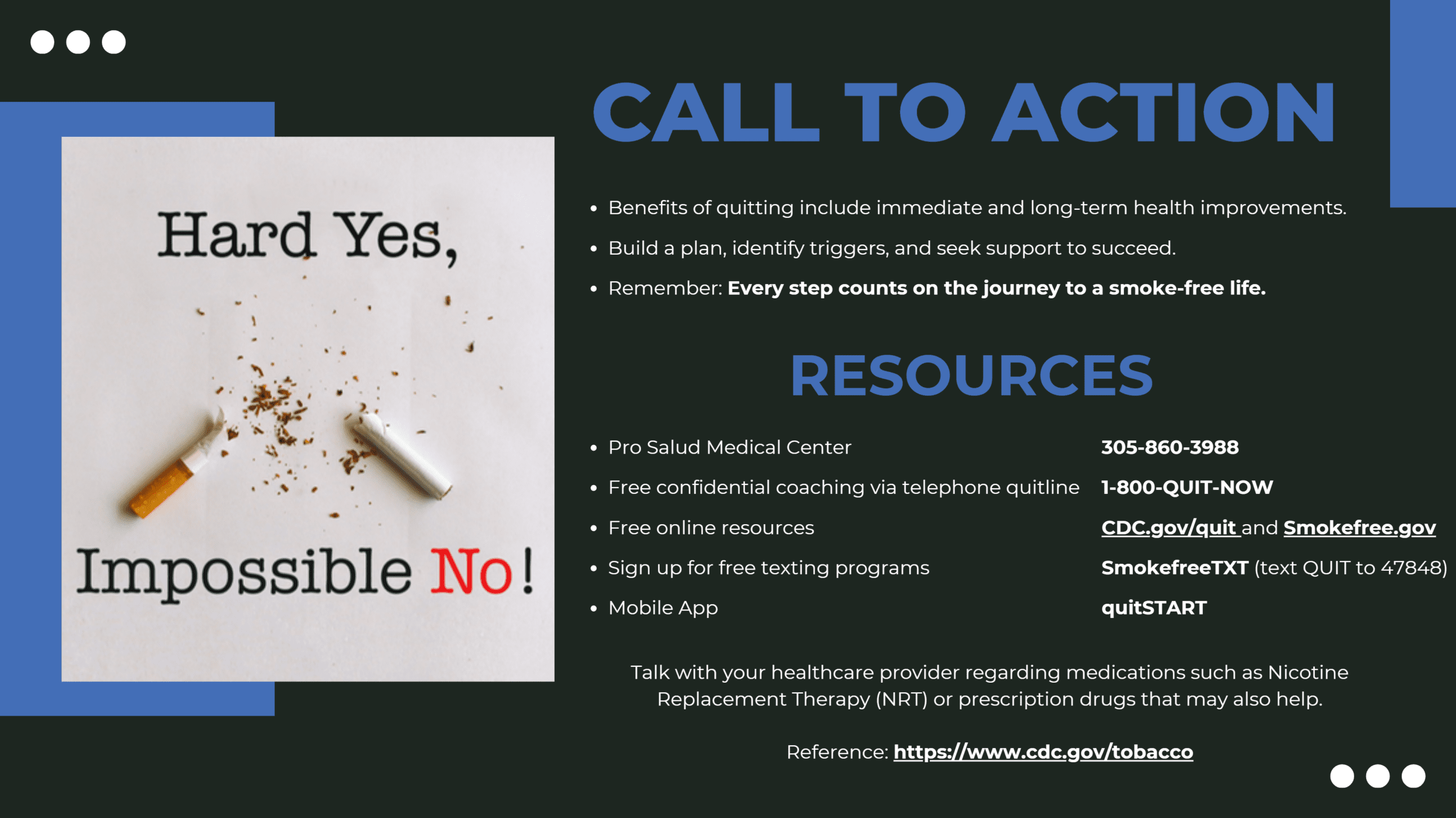 Hard yes, impossible no message