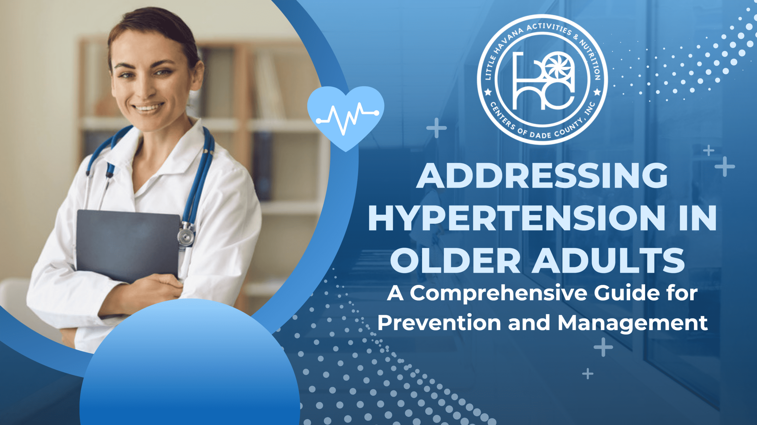 Hypertension guide for older adults, doctor smiling