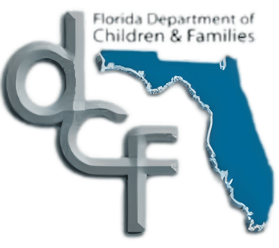 Florida DCF emblem on black background