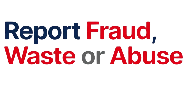 Anti-fraud and waste campaign text