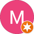 Pink M icon with orange star